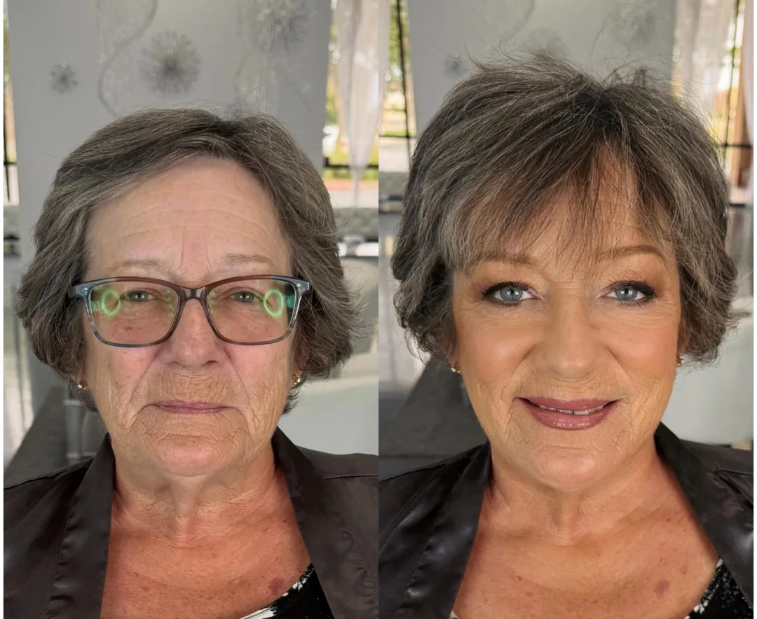 Before and after: mature makeup transformation, Yuma